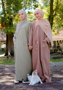 Preorder Yumna Shirt Caftan (Sage Green Nursing Friendly)