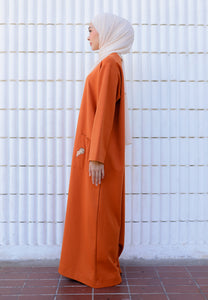Yumna Shirt Caftan (Burnt Orange)
