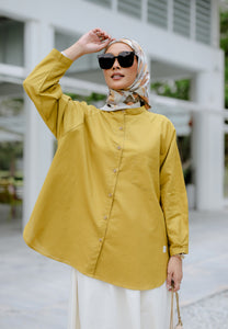 Hessa Linen Top (Mustard)