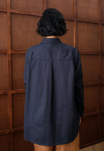 Load image into Gallery viewer, Erum Linen Top (Charcoal Grey)