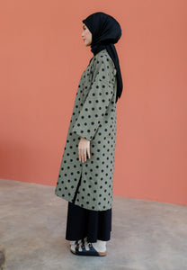 Ibna Printed Tunic (Polka Moss Green)