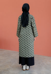 Ibna Printed Tunic (Polka Moss Green)