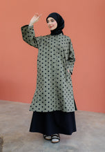 Load image into Gallery viewer, Ibna Printed Tunic (Polka Moss Green)