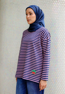 Breezy Stripe T-Shirt (Purple Blue)