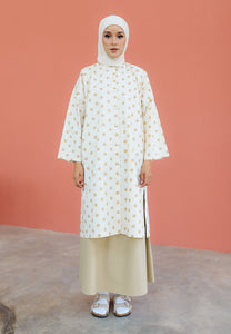 Ibna Printed Tunic (Polka Nude)