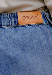 Mom Jeans (Washed Marine Blue)