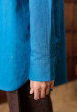 Load image into Gallery viewer, Erum Linen Top (Teal Green)