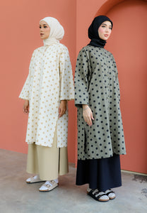Ibna Printed Tunic (Polka Nude)