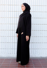 Load image into Gallery viewer, Preorder Yumna Shirt Caftan (Black Nursing Friendly)