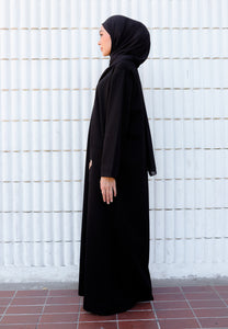 Preorder Yumna Shirt Caftan (Black Nursing Friendly)