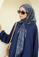 Load image into Gallery viewer, Rylaa Square Hijab (Leaf Dark Blue)