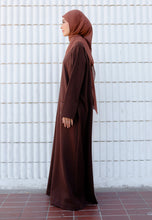 Load image into Gallery viewer, Preorder Yumna Shirt Caftan (Dark Choco Nursing Friendly)