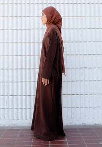 Preorder Yumna Shirt Caftan (Dark Choco Nursing Friendly)