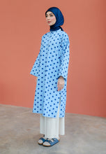 Load image into Gallery viewer, Ibna Printed Tunic (Polka Blue)