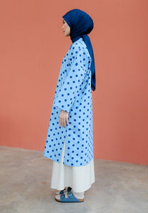 Ibna Printed Tunic (Polka Blue)