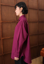 Load image into Gallery viewer, Erum Linen Top (Plum)