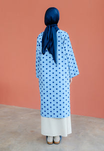 Ibna Printed Tunic (Polka Blue)