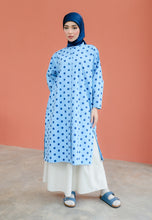 Load image into Gallery viewer, Ibna Printed Tunic (Polka Blue)