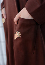 Load image into Gallery viewer, Preorder Yumna Shirt Caftan (Dark Choco Nursing Friendly)
