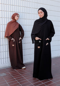 Preorder Yumna Shirt Caftan (Dark Choco Nursing Friendly)