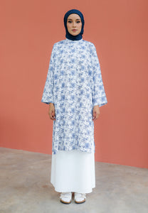 Ibna Printed Tunic (Blue White)