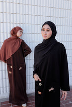 Load image into Gallery viewer, Preorder Yumna Shirt Caftan (Black Nursing Friendly)