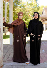 Load image into Gallery viewer, Preorder Yumna Shirt Caftan (Black Nursing Friendly)