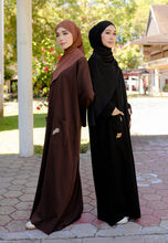 Load image into Gallery viewer, Preorder Yumna Shirt Caftan (Black Nursing Friendly)