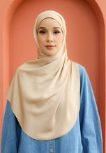 Load image into Gallery viewer, Bayu Halfmoon Satin Shawl (Brownish Gold)