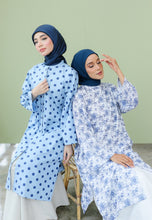 Load image into Gallery viewer, Ibna Printed Tunic (Polka Blue)