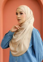 Load image into Gallery viewer, Bayu Halfmoon Satin Shawl (Brownish Gold)