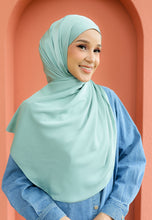 Load image into Gallery viewer, Bayu Halfmoon Satin Shawl (Mint Green)