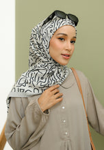 Load image into Gallery viewer, Rylaa Square Hijab (Doodle Beige)