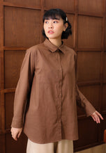 Load image into Gallery viewer, Erum Linen Top (Brown)