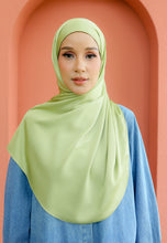 Load image into Gallery viewer, Bayu Halfmoon Satin Shawl (Apple Green)
