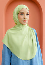 Load image into Gallery viewer, Bayu Halfmoon Satin Shawl (Apple Green)