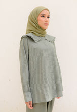 Load image into Gallery viewer, Myra Checkered Top (Sage Green)