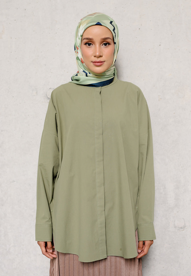 Zayna Plain Top (Olive Green)