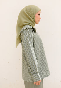 Myra Checkered Top (Sage Green)