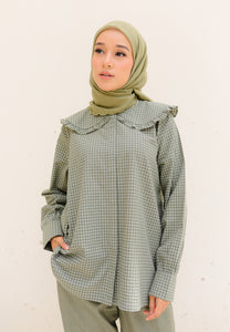 Myra Checkered Top (Sage Green)