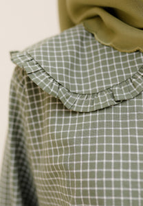 Myra Checkered Top (Sage Green)