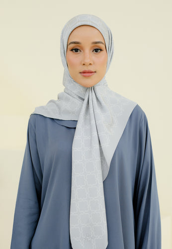 Rylaa Square Hijab (Mosaic Soft Blue)