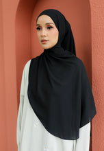 Load image into Gallery viewer, Teduh Halfmoon Chiffon Shawl (Black)