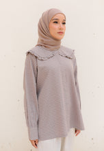 Load image into Gallery viewer, Myra Checkered Top (Taupe)