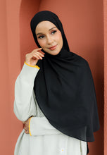 Load image into Gallery viewer, Teduh Halfmoon Chiffon Shawl (Black)