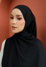 Load image into Gallery viewer, Teduh Halfmoon Chiffon Shawl (Black)