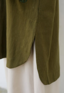 Mahdia Linen Top (Olive Green)