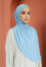 Load image into Gallery viewer, Teduh Halfmoon Chiffon Shawl (Dusty Blue)