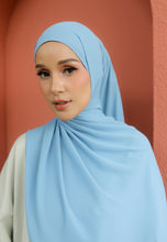 Load image into Gallery viewer, Teduh Halfmoon Chiffon Shawl (Dusty Blue)