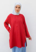 Load image into Gallery viewer, Mahdia Linen Top (Red)